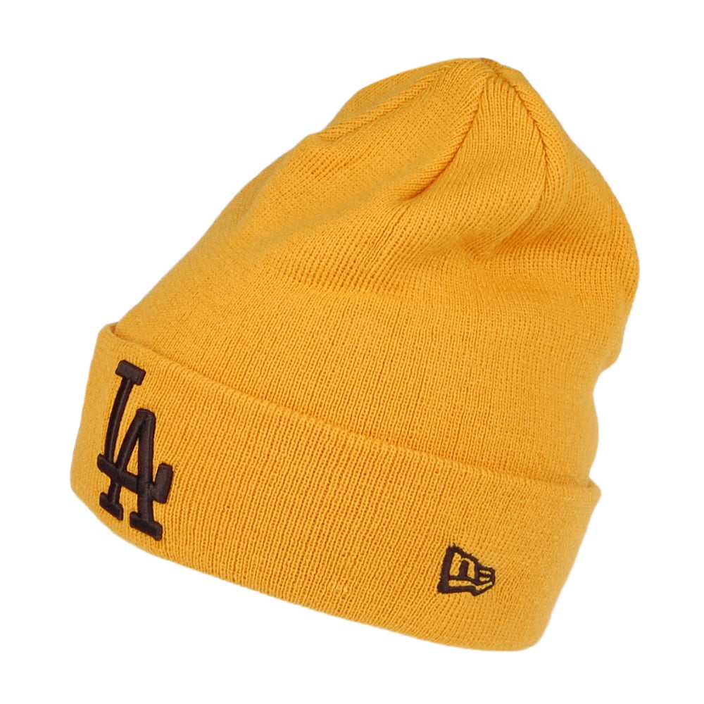 Bonnet Cuff Knit MLB League Essential L.A. Dodgers jaune-noir NEW ERA