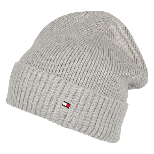 Bonnet en Cotton et Cachemire Pima Essential Flag gris clair TOMMY HILFIGER