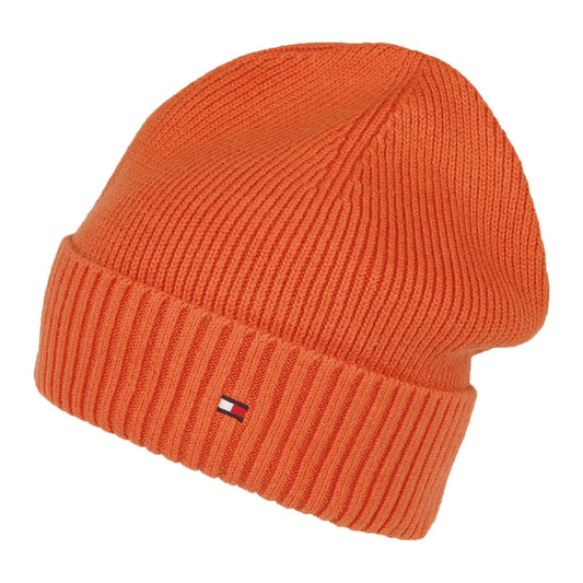 Bonnet en Cotton et Cachemire Pima Essential Flag ocre TOMMY HILFIGER