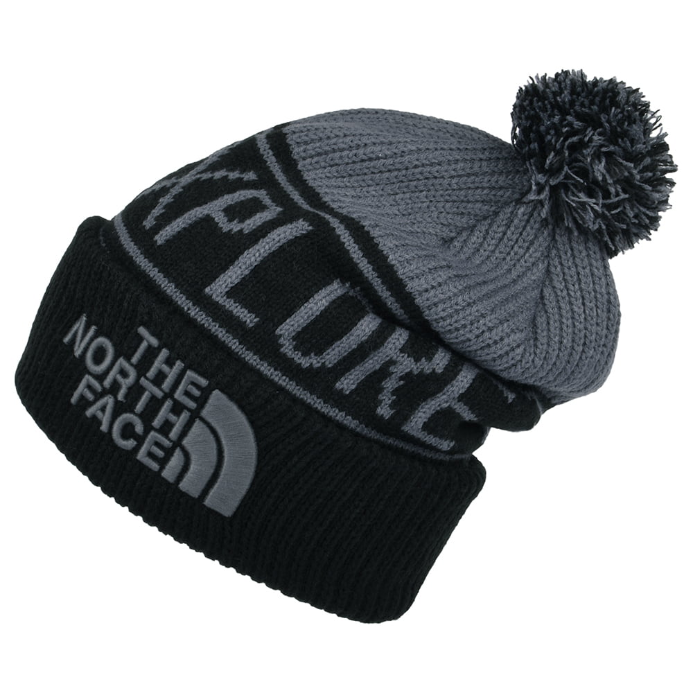Bonnet à Pompon Retro TNF gris-noir THE NORTH FACE