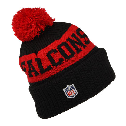 Bonnet à Pompon NFL On Field Sport Knit Atlanta Falcons noir-rouge NEW ERA