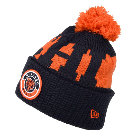 Bonnet à Pompon NFL On Field Sport Knit Chicago Bears bleu marine-orange NEW ERA