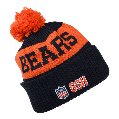 Bonnet à Pompon NFL On Field Sport Knit Chicago Bears bleu marine-orange NEW ERA