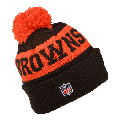 Bonnet à Pompon NFL On Field Sport Knit Cleveland Browns marron-orange NEW ERA