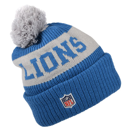 Bonnet à Pompon NFL On Field Sport Knit Detroit Lions bleu-gris NEW ERA
