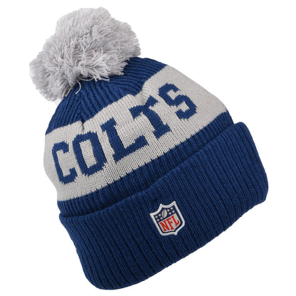 Bonnet à Pompon NFL On Field Sport Knit Indianapolis Colts bleu-gris NEW ERA