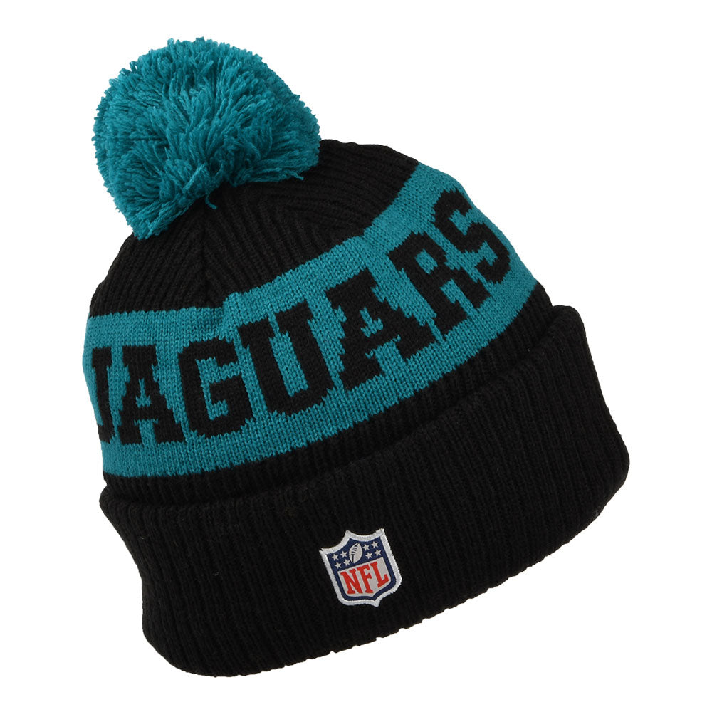 Bonnet à Pompon NFL On Field Sport Knit Jacksonville Jaguars noir-bleu sarcelle NEW ERA