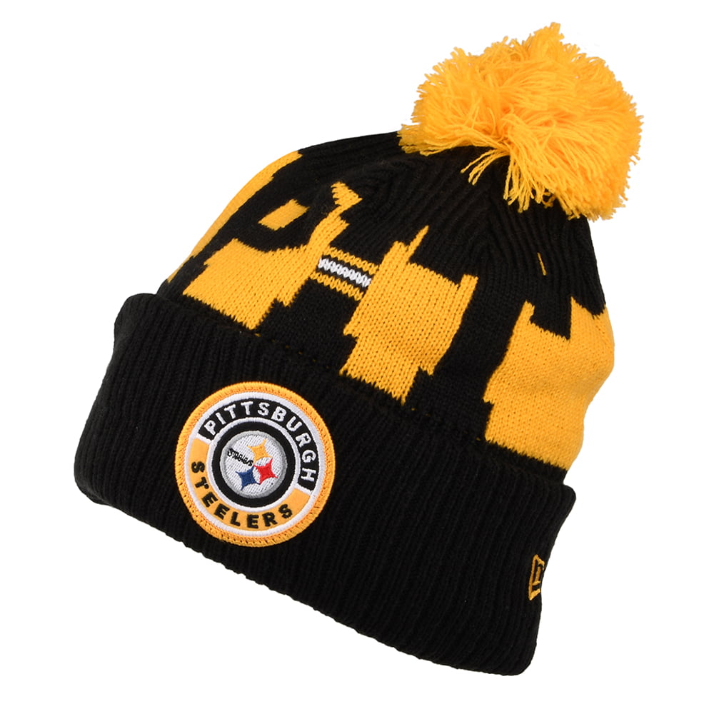 Bonnet à Pompon NFL On Field Sport Knit Pittsburgh Steelers noir-jaune NEW ERA