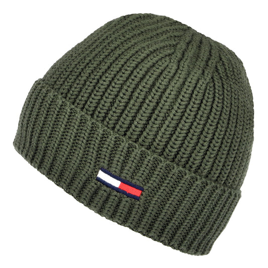 Bonnet Côtelé TJM Flag olive foncé TOMMY HILFIGER