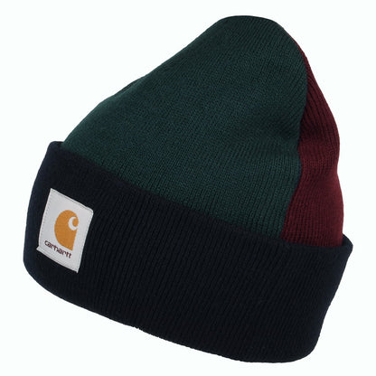 Bonnet Triple bleu marine-vert-vin CARHARTT WIP