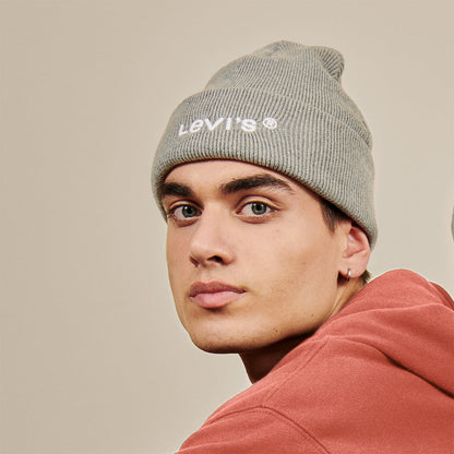 Bonnet Recyclé à Revers Wordmark gris LEVI'S