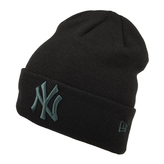 Bonnet MLB League Essential Cuff Knit New York Yankees noir-vert NEW ERA