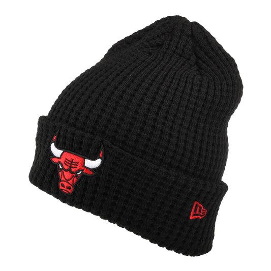 Bonnet à Revers NBA Team Waffle Knit Chicago Bulls noir NEW ERA