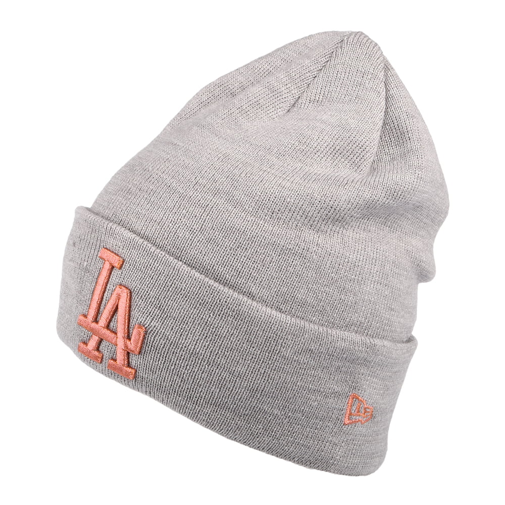 Bonnet Cuff Knit MLB Metallic Logo L.A. Dodgers gris NEW ERA