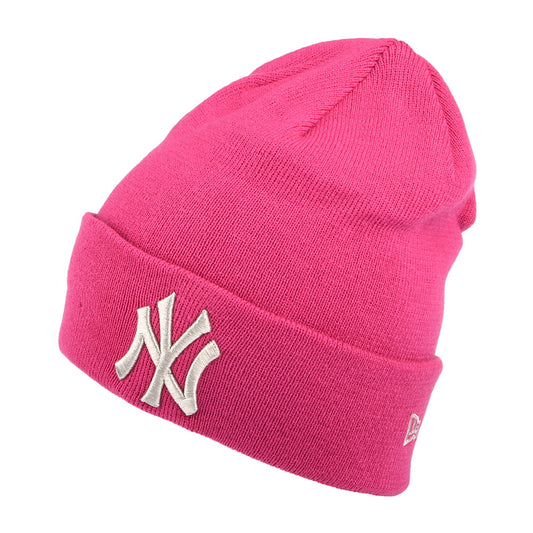 Bonnet Cuff Knit MLB Metallic Logo New York Yankees rose NEW ERA
