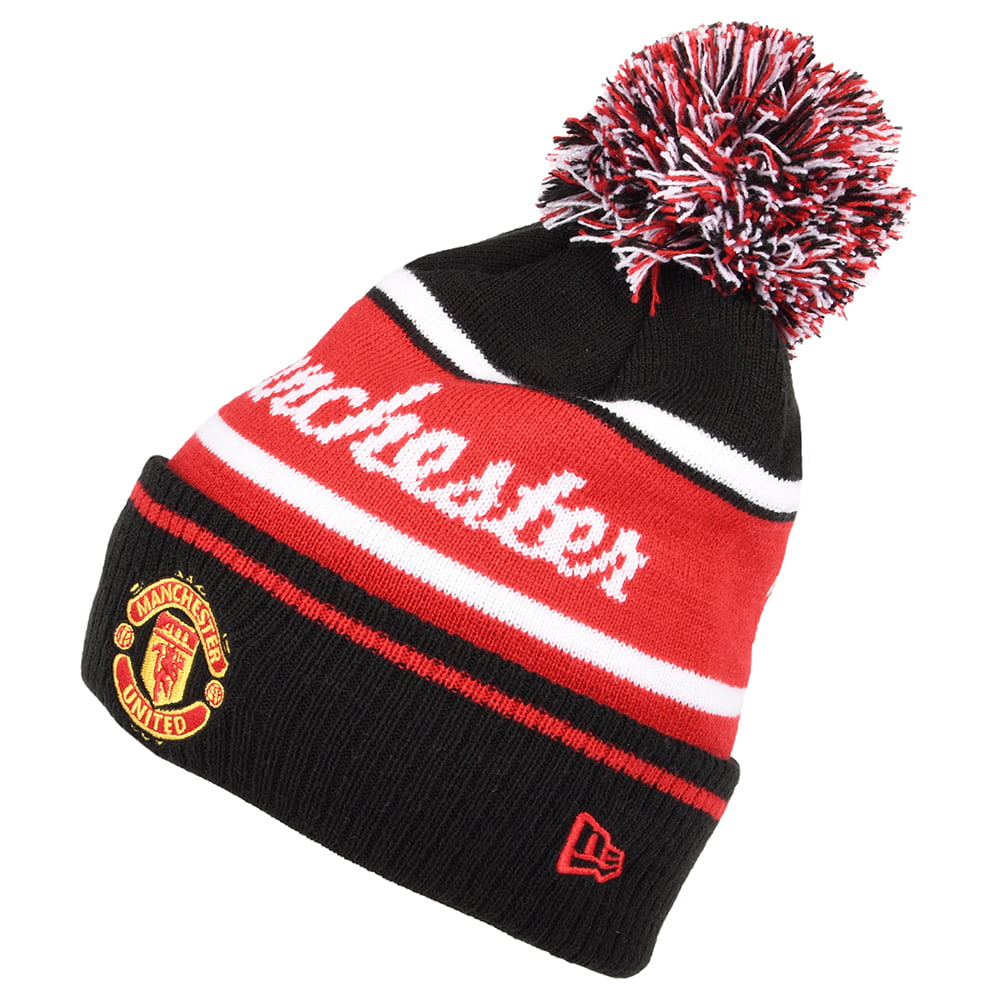Bonnet à Pompon Cuff Knit Manchester United noir-écarlate NEW ERA