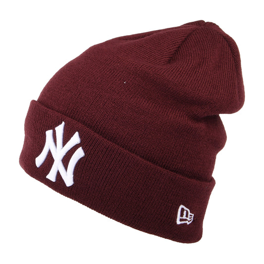 Bonnet à Revers MLB League Essential New York Yankees bordeaux-blanc NEW ERA