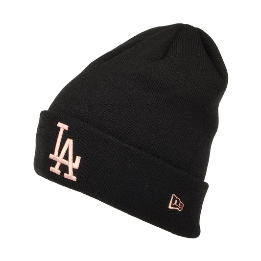 Bonnet Femme à Revers MLB Metallic Logo L.A. Dodgers noir-or rose NEW ERA