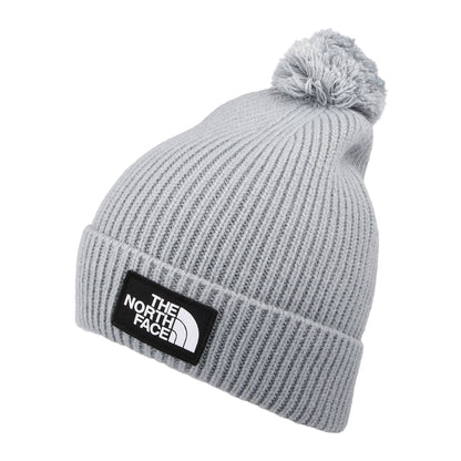 Bonnet à Pompon Logo Box gris THE NORTH FACE