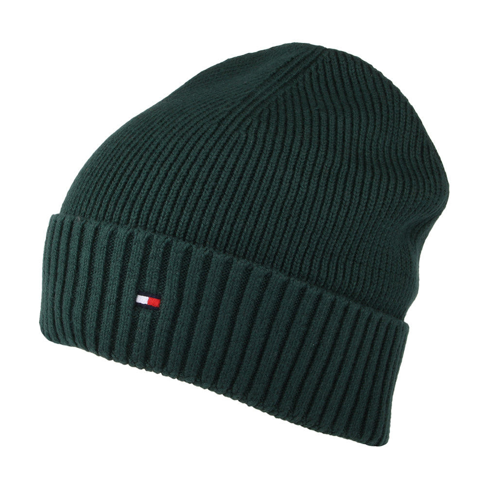 Bonnet en Cotton et Cachemire Pima Essential Flag forêt TOMMY HILFIGER