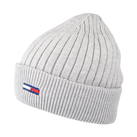 Bonnet Côtelé TJW Flag gris clair TOMMY HILFIGER