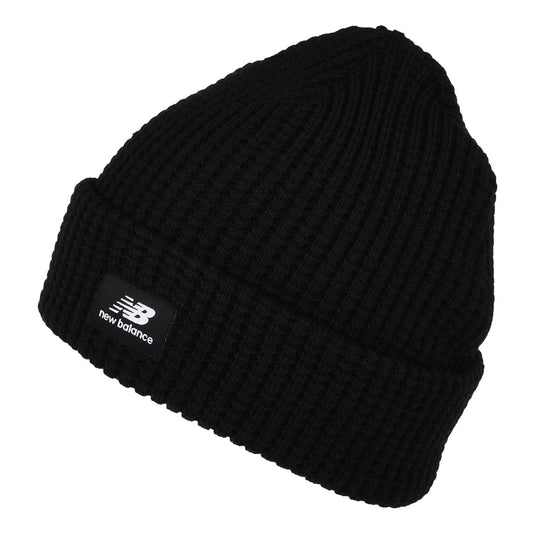Bonnet à Revers Maille Gaufrée noir NEW BALANCE