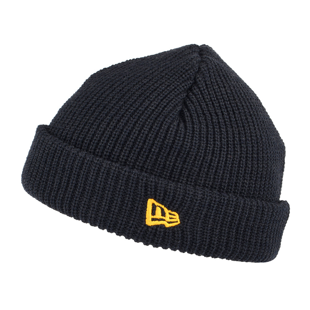 Bonnet Côtelé à Revers Court bleu marine NEW ERA
