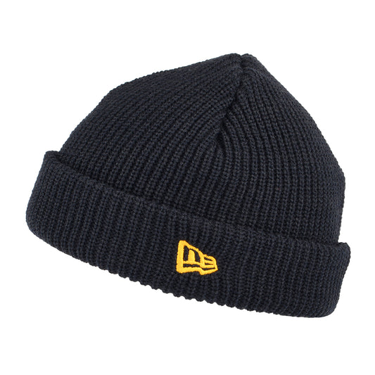 Bonnet Côtelé à Revers Court bleu marine NEW ERA