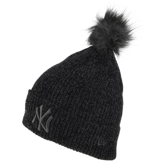 Bonnet à Pompon Femme MLB Chenille Bobble New York Yankees noir NEW ERA