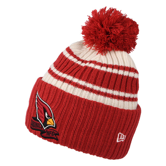 Bonnet à Pompon NFL Sideline Sport Knit Arizona Cardinals rouge-blanc NEW ERA