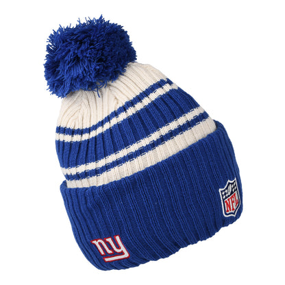 Bonnet à Pompon NFL Sideline Sport Knit New York Giants bleu-blanc NEW ERA