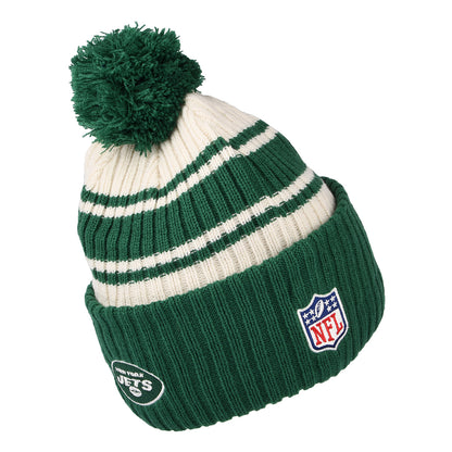Bonnet à Pompon NFL Sideline Sport Knit XXII New York Jets vert-blanc NEW ERA