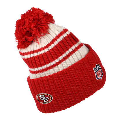 Bonnet à Pompon NFL Sideline Sport Knit XXII San Francisco 49ers rouge-blanc NEW ERA
