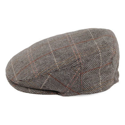 Casquette Plate Enfant en Tweed marron-gris JAXON & JAMES