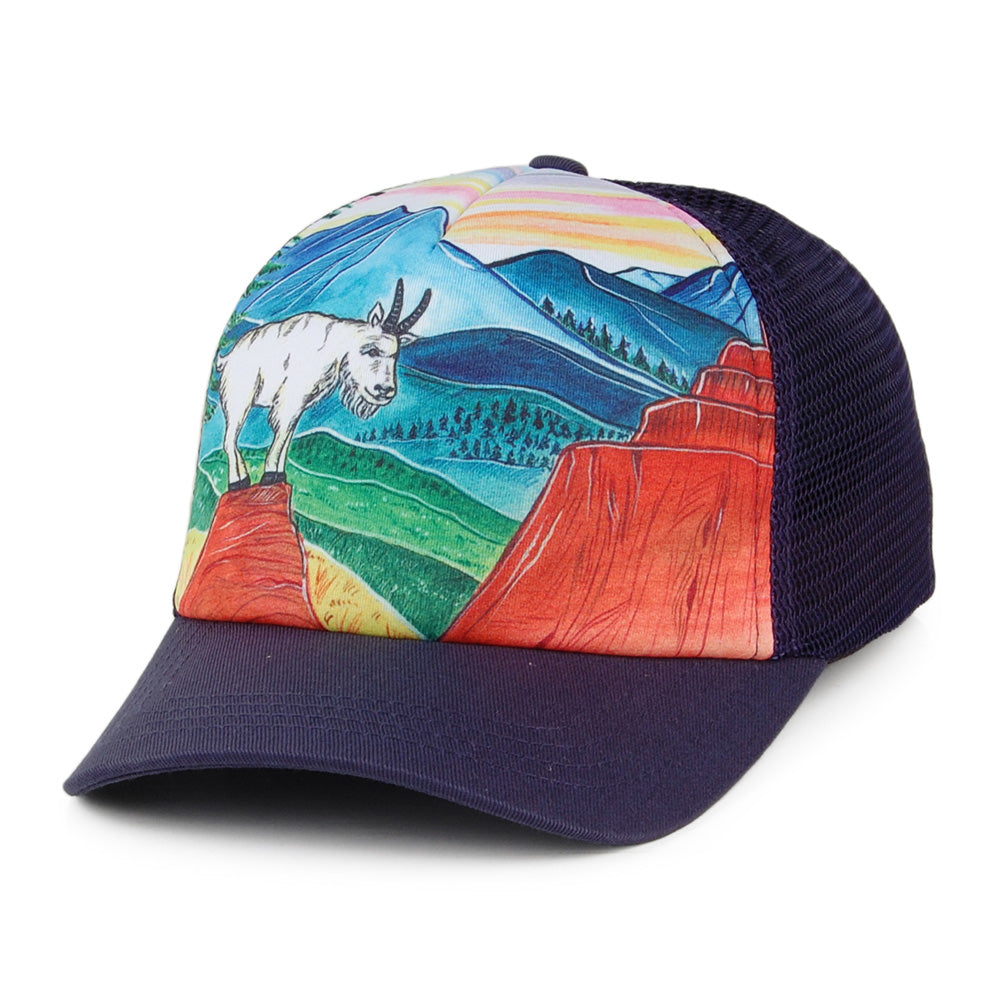 Casquette Trucker Enfant Artist Series Mountain Goat bleu marine SUNDAY AFTERNOONS
