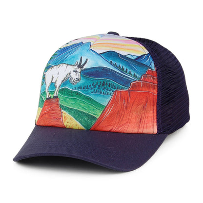 Casquette Trucker Enfant Artist Series Mountain Goat bleu marine SUNDAY AFTERNOONS