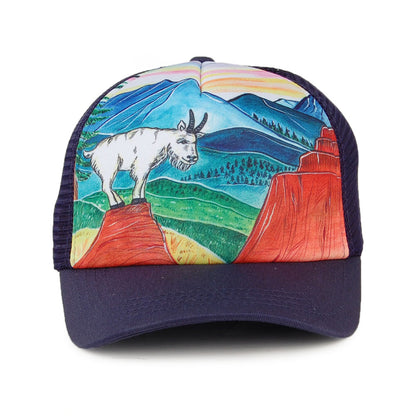 Casquette Trucker Enfant Artist Series Mountain Goat bleu marine SUNDAY AFTERNOONS