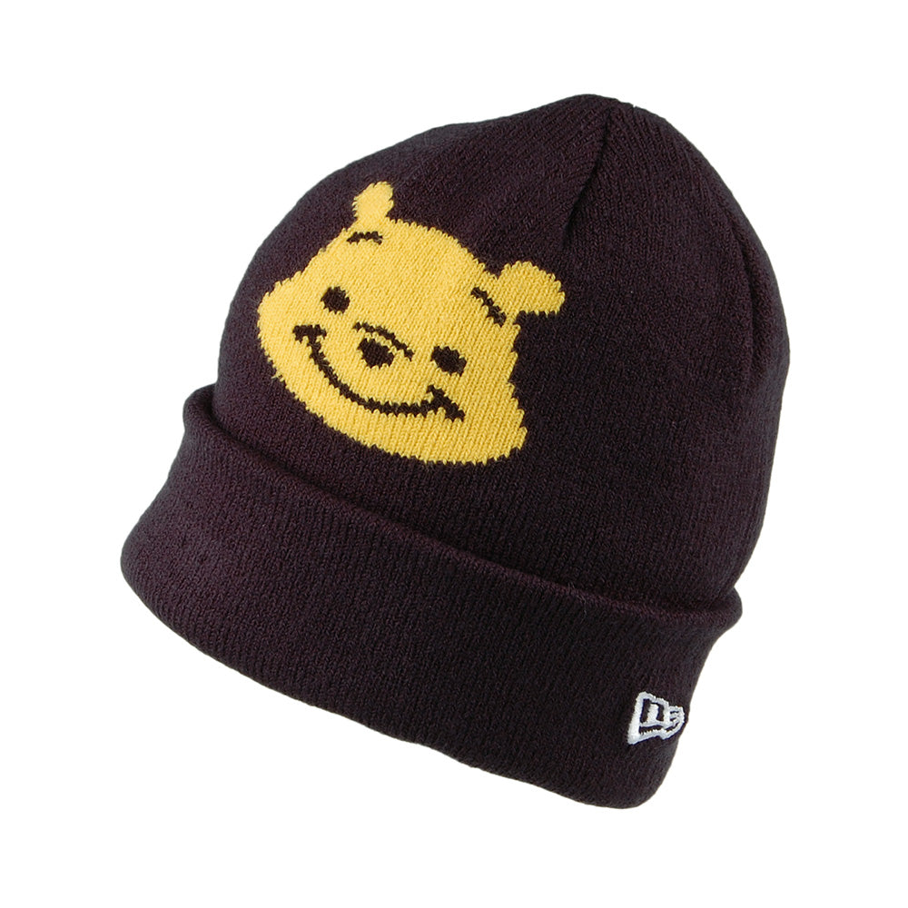Bonnet Bébé Cuff Knit Disney Winnie l'Ourson noir NEW ERA