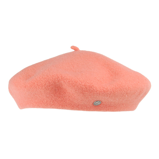 Béret Enfant en Laine Mérinos Petit Basque corail LAULHÈRE