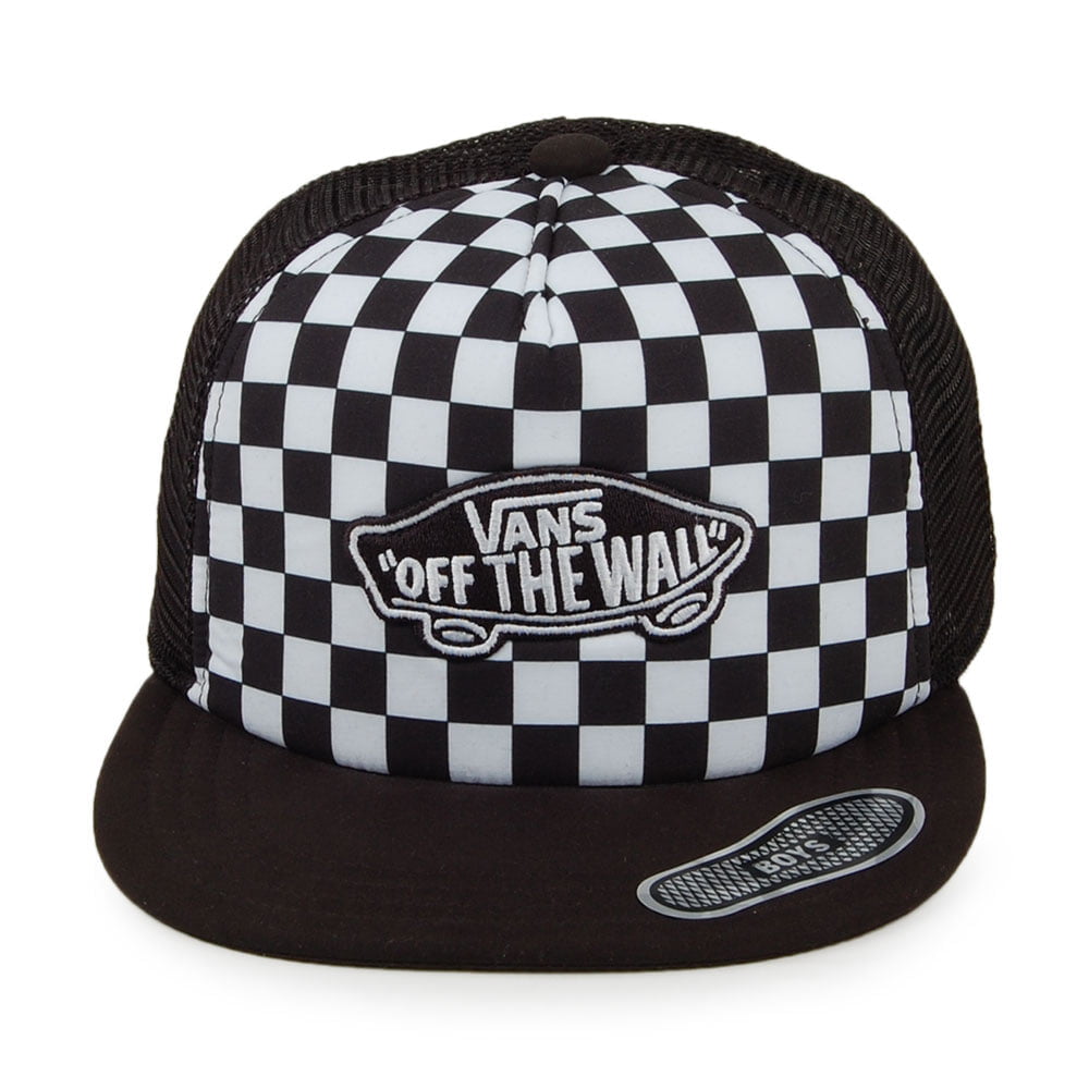 Casquette Trucker Enfant Classic Patch Checkerboard noir-blanc VANS