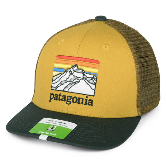 Casquette Trucker Enfant en Coton Bio Line Logo Ridge blé PATAGONIA
