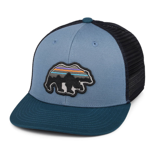 Casquette Trucker Enfant en Coton Bio Back for Good Bear bleu PATAGONIA