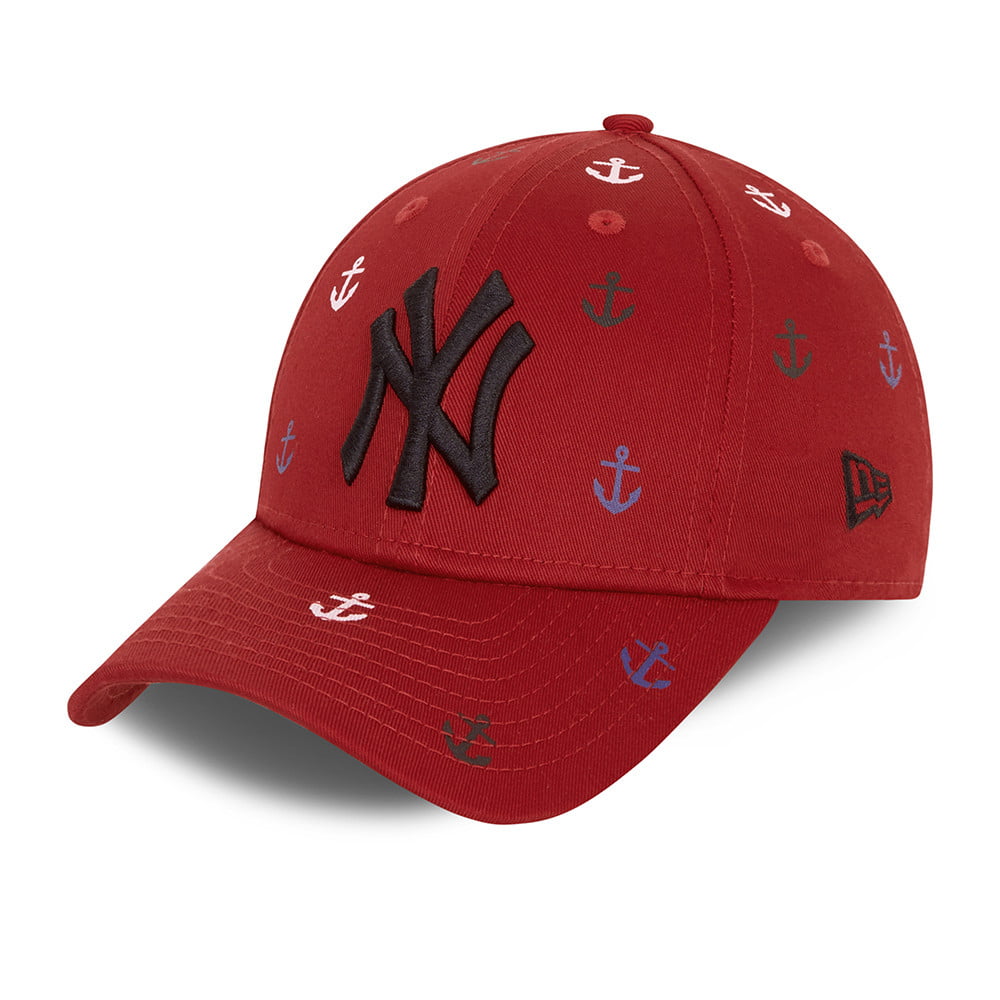 Casquette Enfant 9FORTY MLB All Over Graphic New York Yankees écarlate NEW ERA