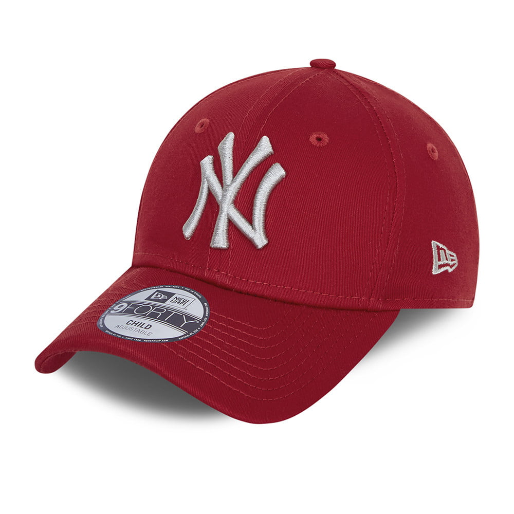 Casquette Enfant 9FORTY MLB League Essential New York Yankees écarlate-gris NEW ERA