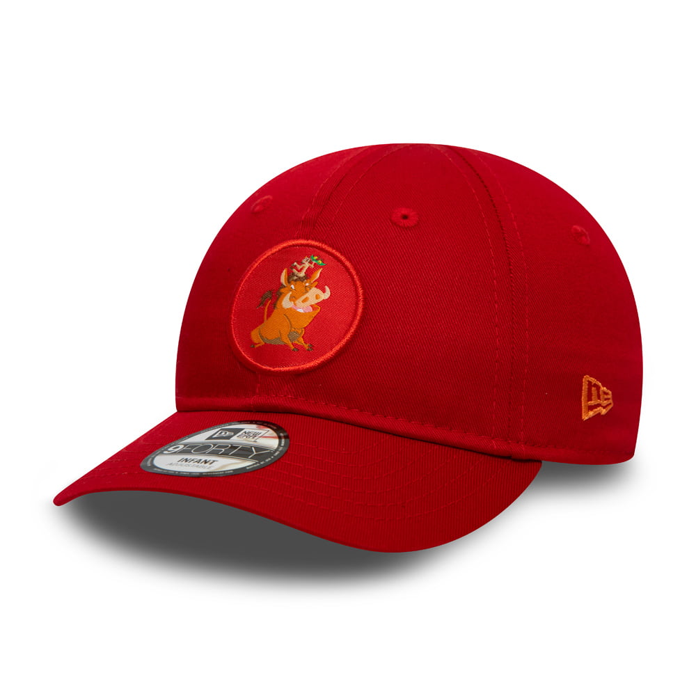 Casquette Bébé 9FORTY Disney Roi Lion Logo Timon et Pumbaa écarlate NEW ERA