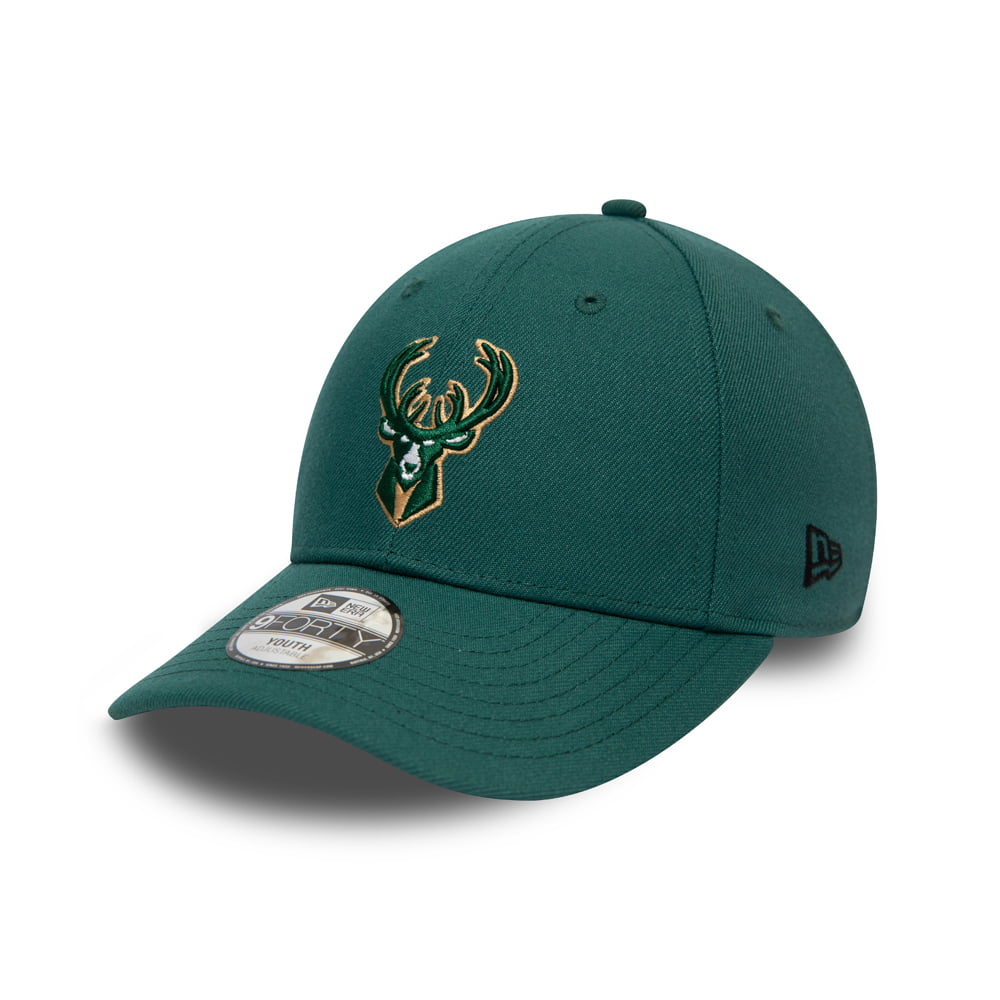 Casquette Enfant 9FORTY NBA The League Milwaukee Bucks vert sapin NEW ERA