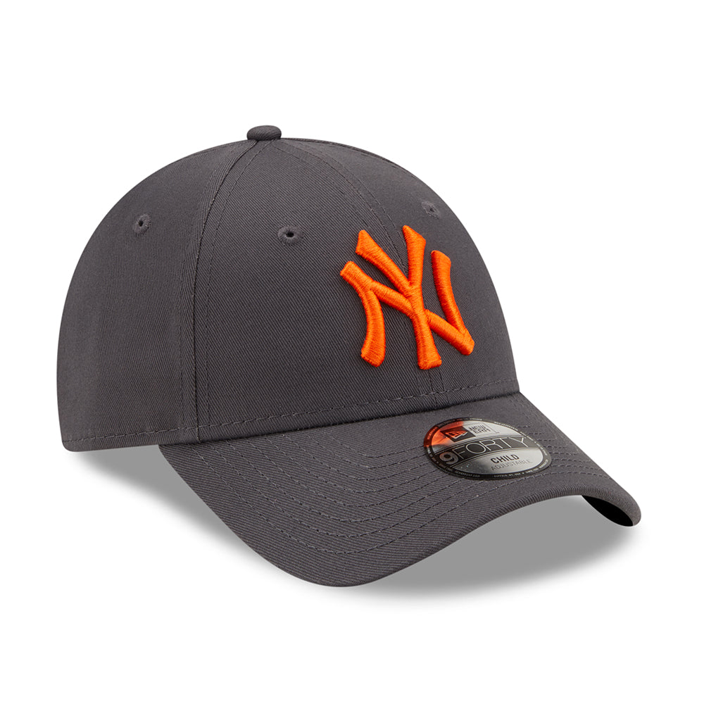 Casquette Enfant 9FORTY MLB League Essential New York Yankees graphite-orange NEW ERA