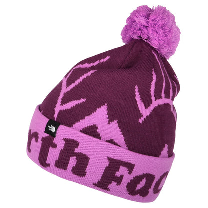 Bonnet à Pompon Enfant Ski Tuke violet THE NORTH FACE
