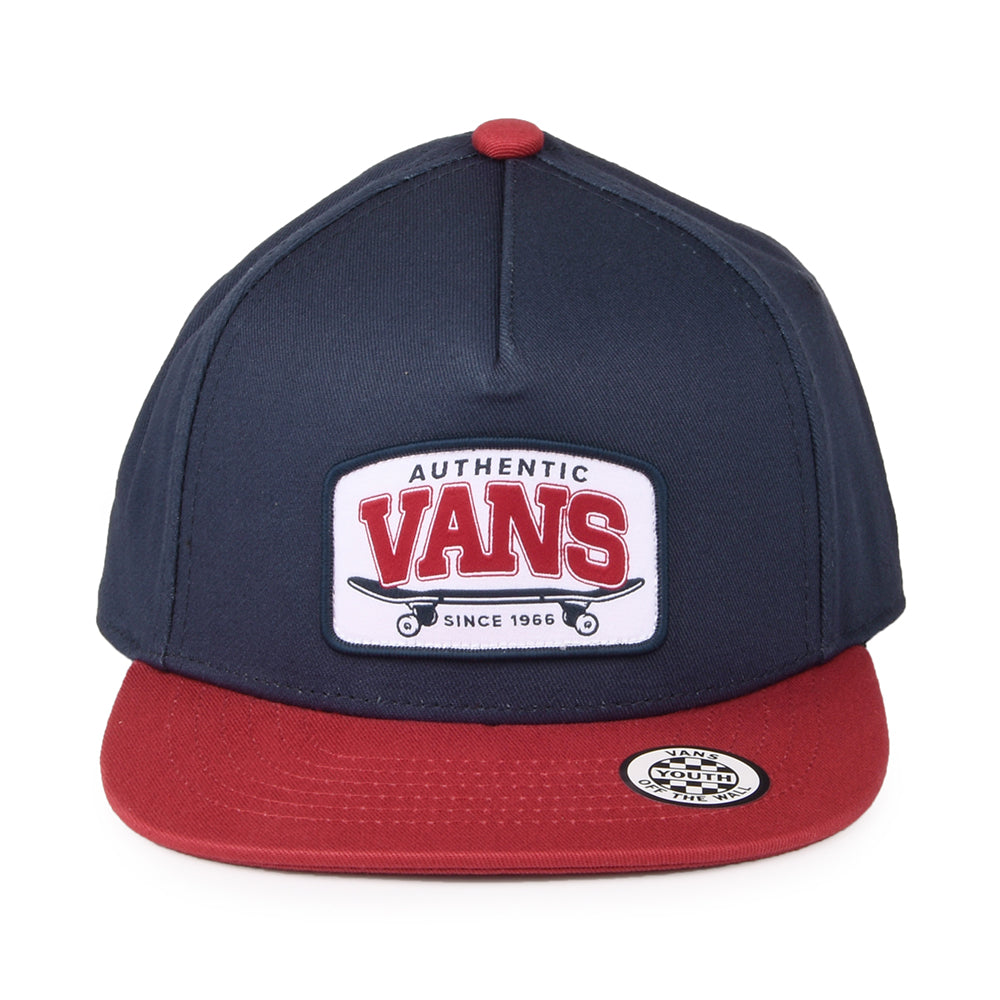 Casquette Snapback Enfant Skate Authentic bleu marine-vin VANS