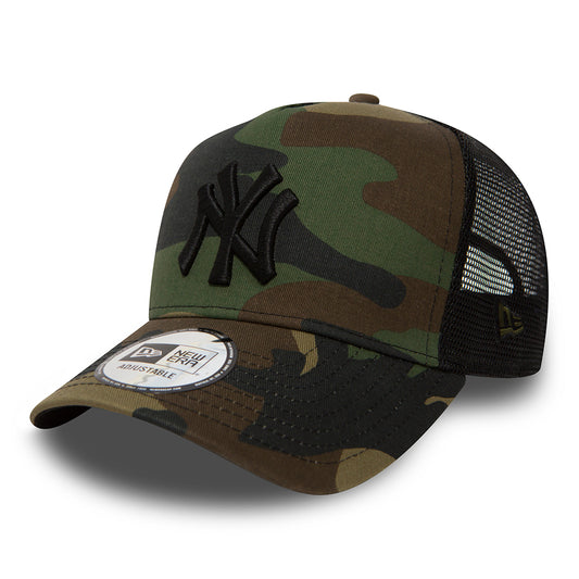 Casquette Trucker Enfant A-Frame 9FORTY Essential New York Yankees camouflage-noir NEW ERA